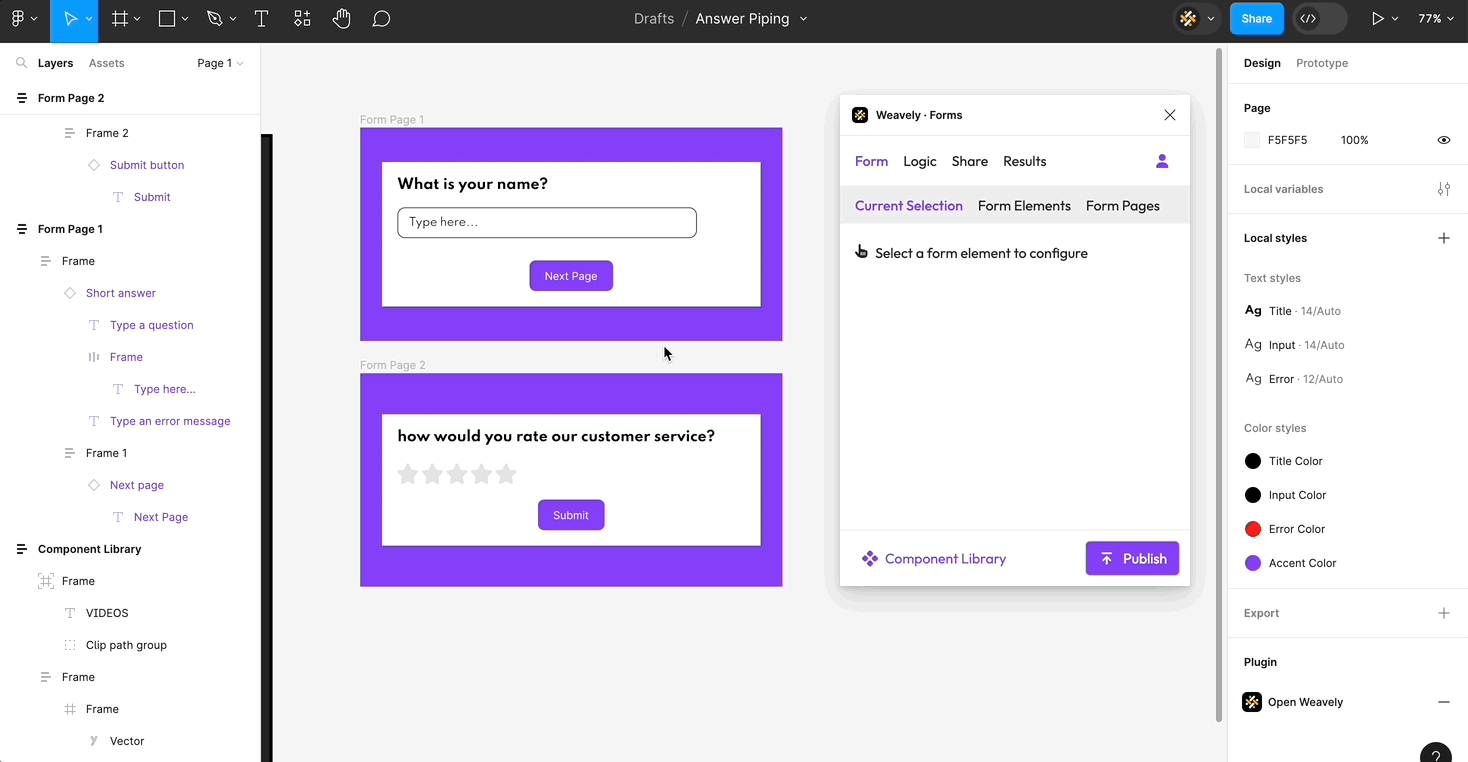 Adding Answer Piping to Your Figma Form
